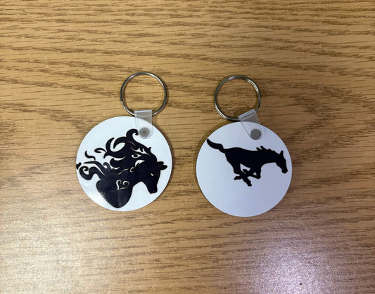 Key Chain - Horse Heart and Running Horse