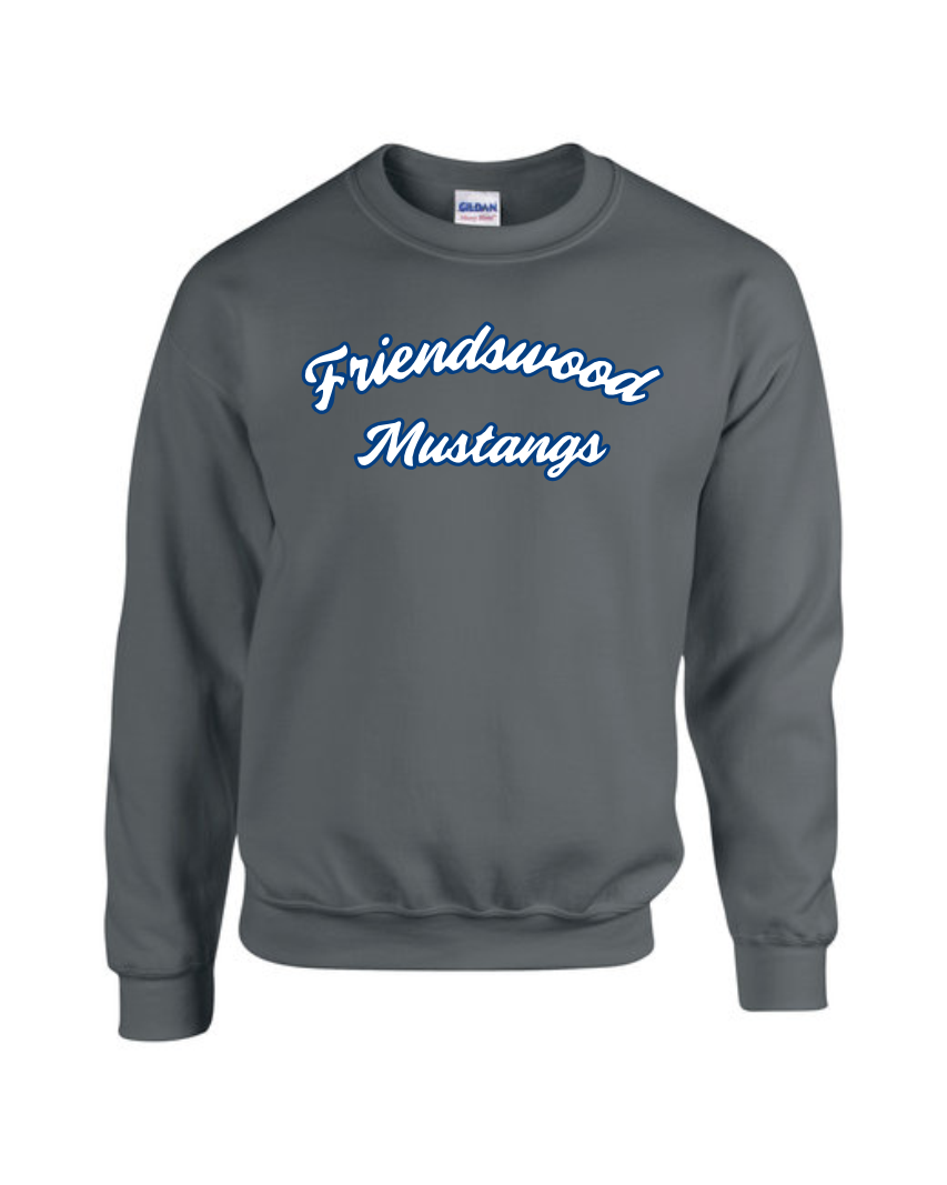 Sweatshirt - Cursive - Friendswood Mustangs (Optional Colors)